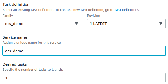 Services page with all inputs completed.